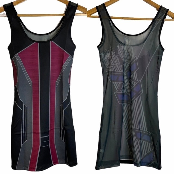 Marvel Dresses & Skirts - Marvel Hawkeye Bodycon Mesh Back Dress Cosplay Small Superhero Fandom